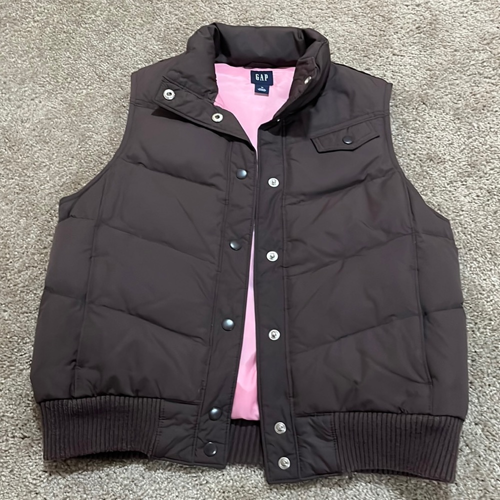 Vintage puffer brown gap vest
